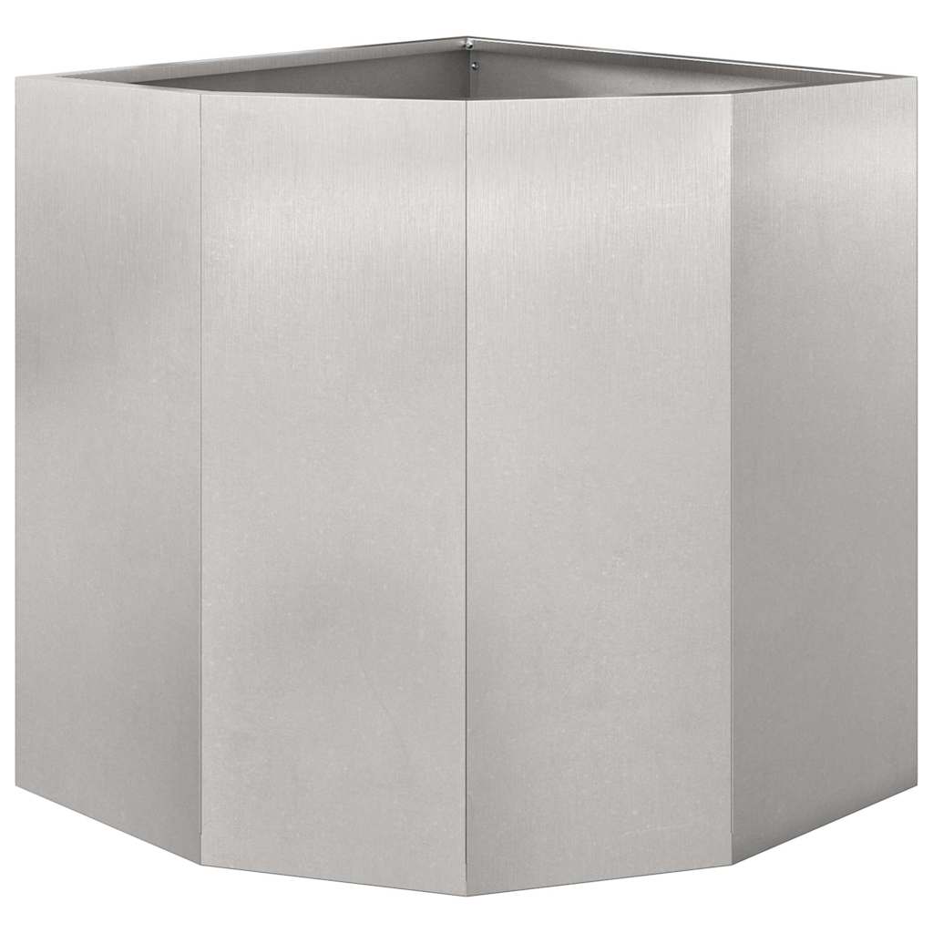 Hjørne Plantekasse Sølv 45 x 45 x 50 cm Rustfrit stål