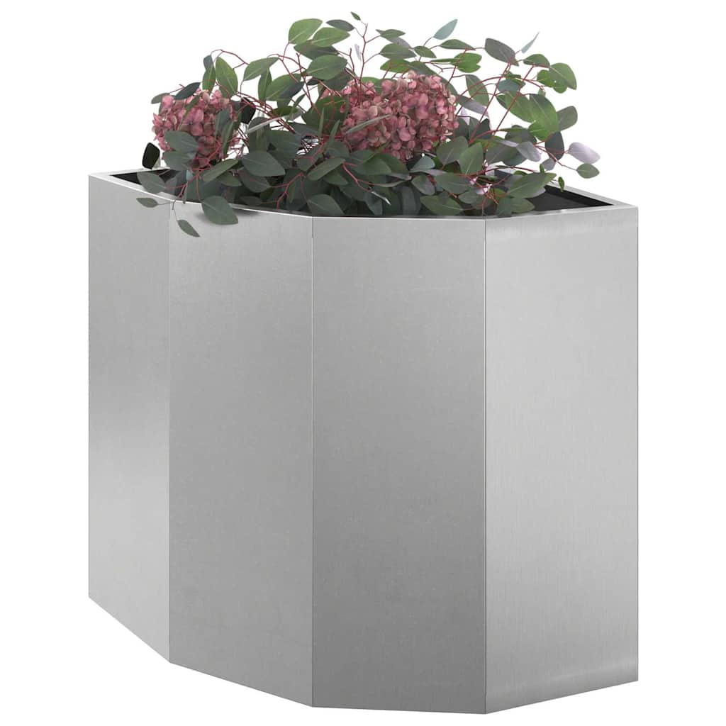 Hjørne Plantekasse Sølv 45 x 45 x 50 cm Rustfrit stål