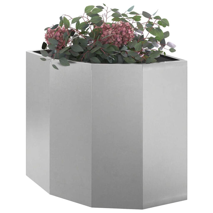 Hjørne Plantekasse Sølv 45 x 45 x 50 cm Rustfrit stål