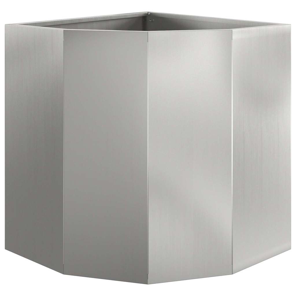 Hjørne Plantekasse Sølv 45 x 45 x 50 cm Galvaniseret stål