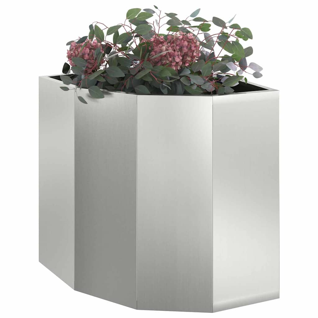 Hjørne Plantekasse Sølv 45 x 45 x 50 cm Galvaniseret stål