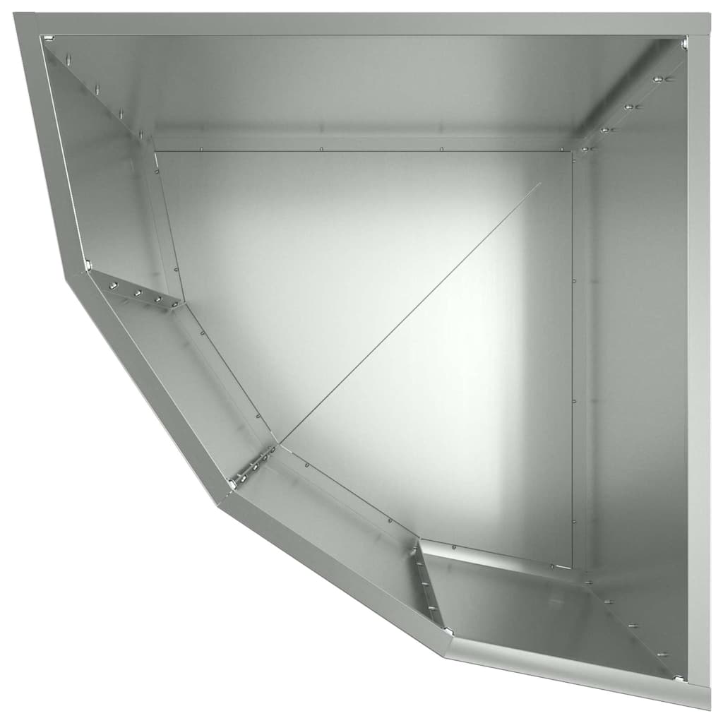 Hjørne Plantekasse Sølv 45 x 45 x 50 cm Galvaniseret stål