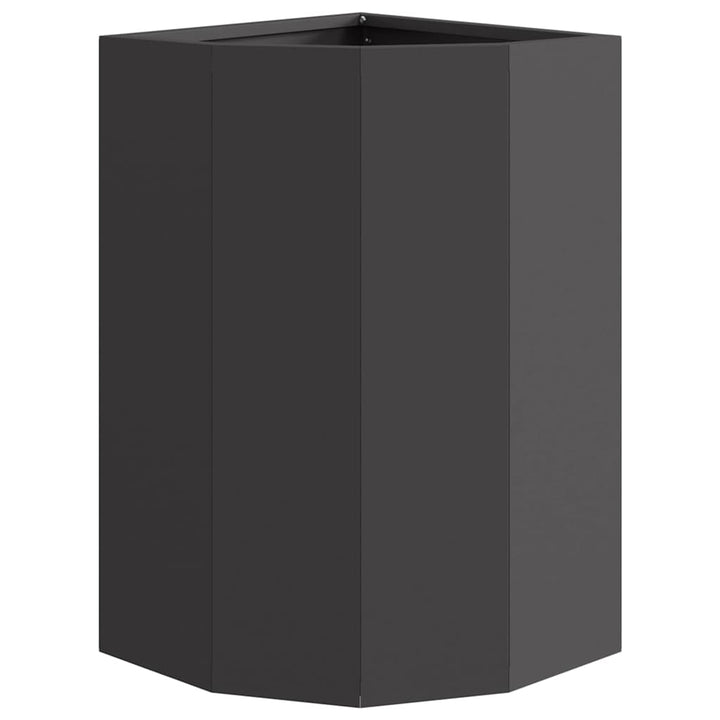 Hjørne Plantekasse Sort 30 x 30 x 50 cm Stål