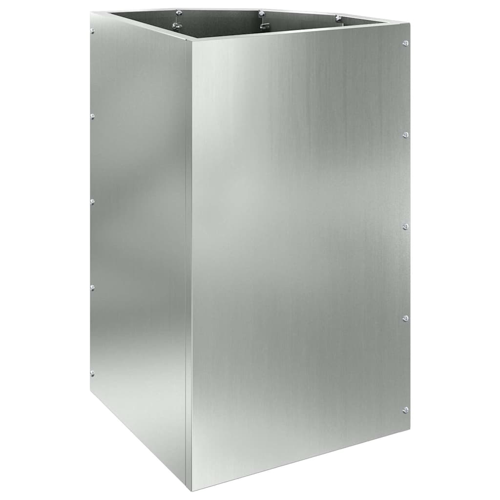 Hjørne Plantekasse Sølv 30 x 30 x 50 cm Galvaniseret stål