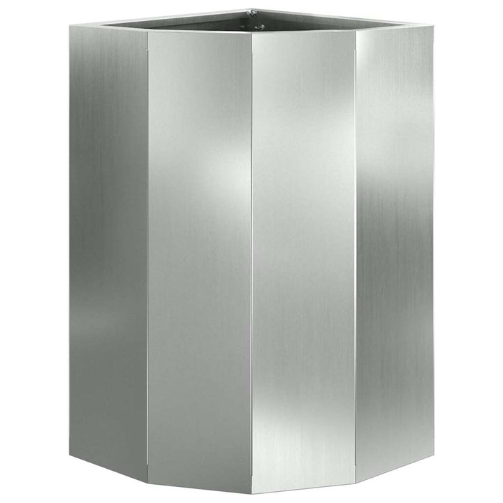 Hjørne Plantekasse Sølv 30 x 30 x 50 cm Galvaniseret stål