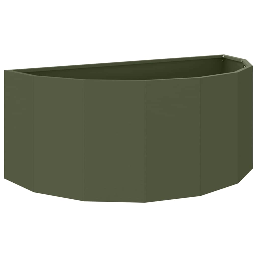 Plantekasse Oliven grøn 90 x 45 x 35 cm Stål