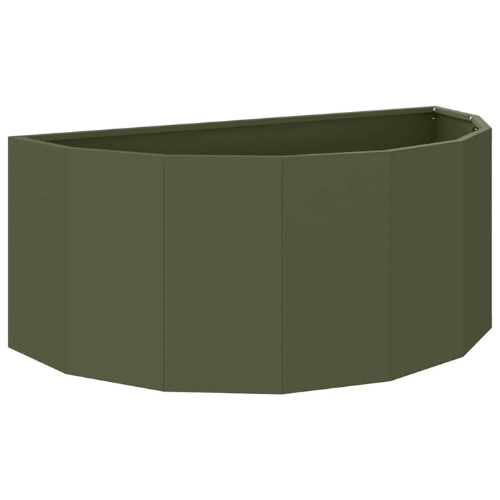 Plantekasse Oliven grøn 90 x 45 x 35 cm Stål
