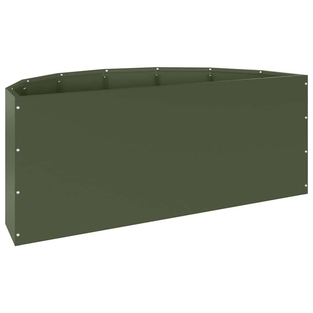 Plantekasse Oliven grøn 90 x 45 x 35 cm Stål