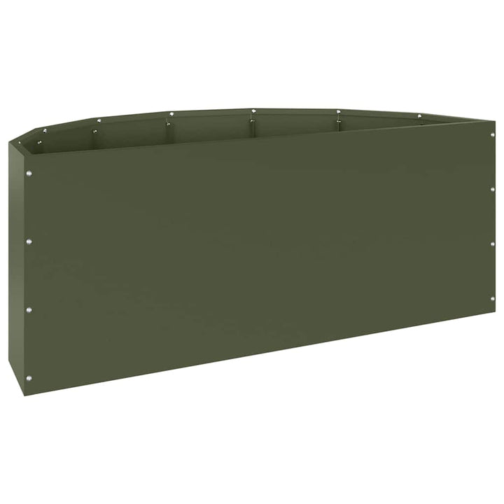 Plantekasse Oliven grøn 90 x 45 x 35 cm Stål