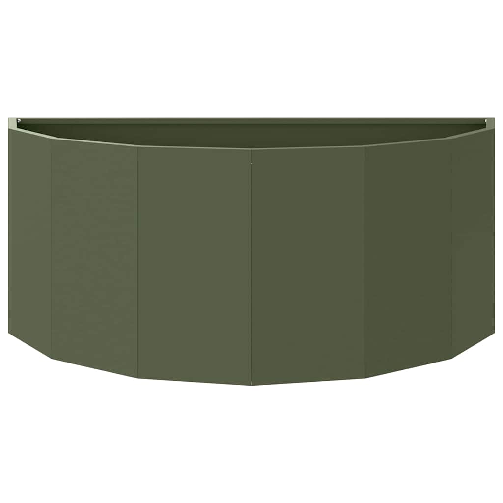 Plantekasse Oliven grøn 90 x 45 x 35 cm Stål