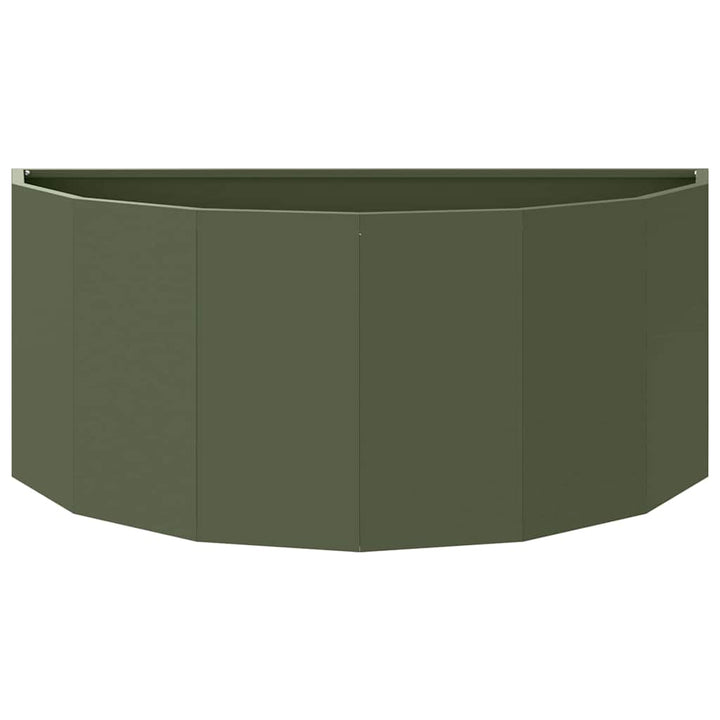 Plantekasse Oliven grøn 90 x 45 x 35 cm Stål