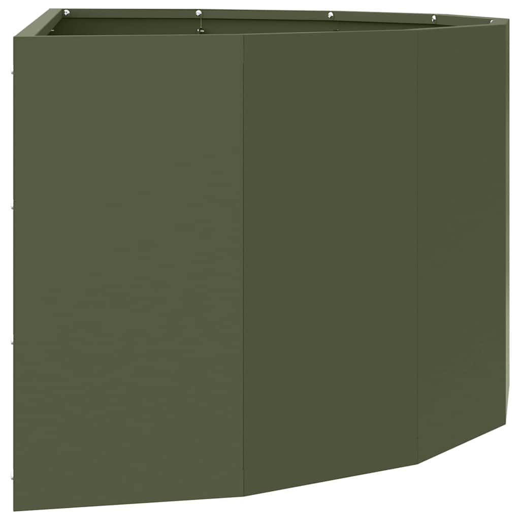 Plantekasse Oliven grøn 90 x 45 x 35 cm Stål