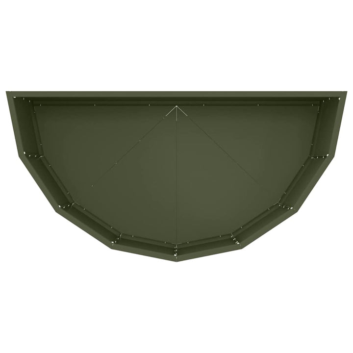 Plantekasse Oliven grøn 90 x 45 x 35 cm Stål