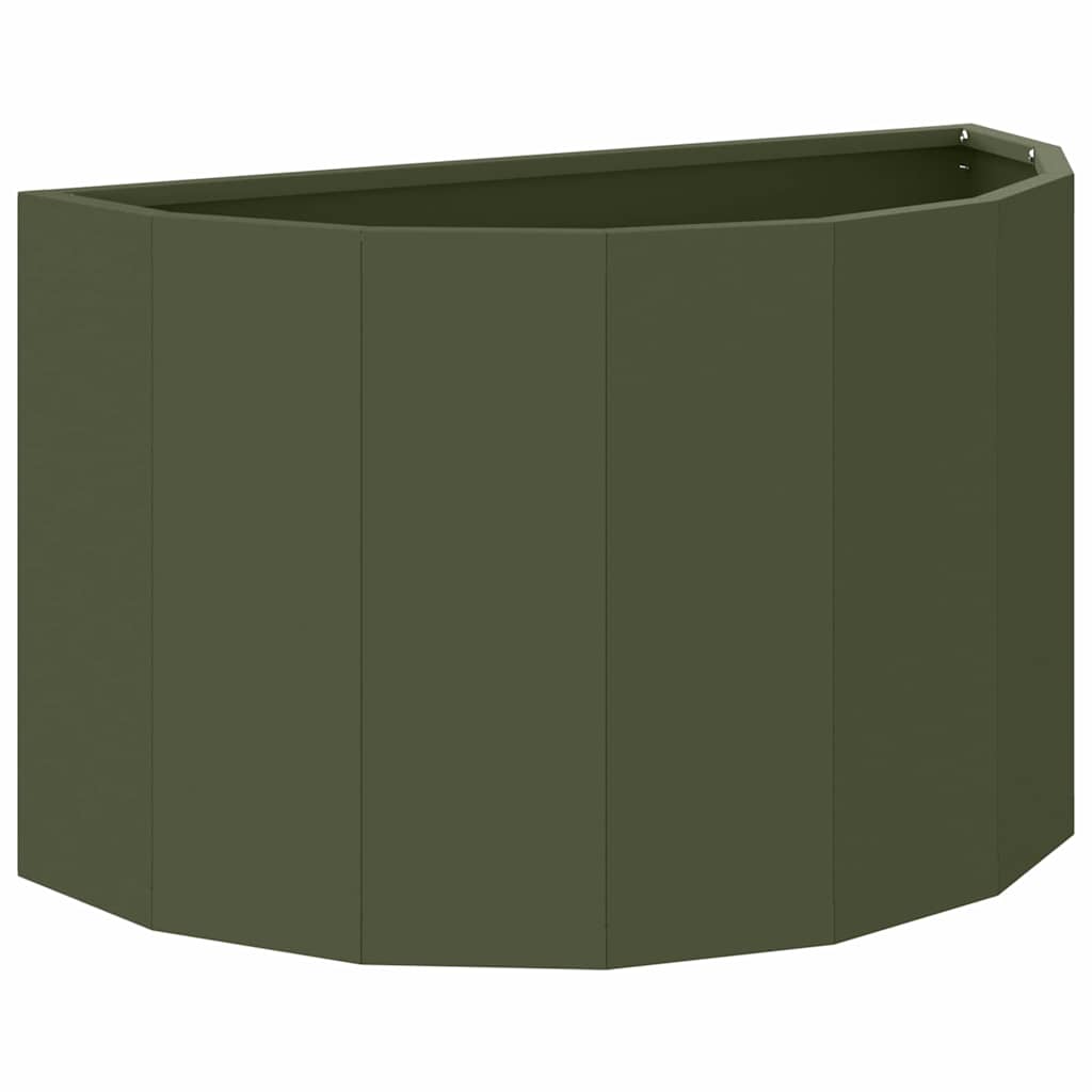 Plantekasse Oliven grøn 60 x 30 x 35 cm Stål