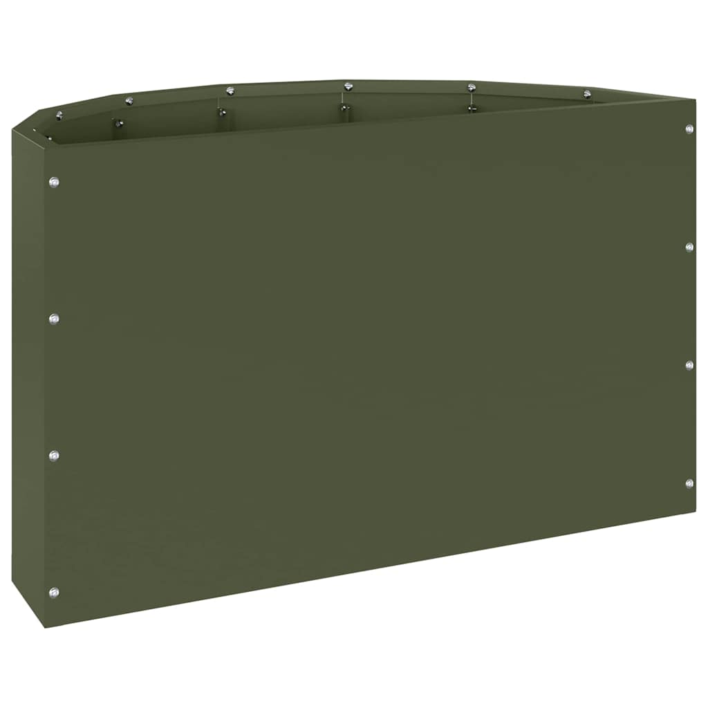 Plantekasse Oliven grøn 60 x 30 x 35 cm Stål