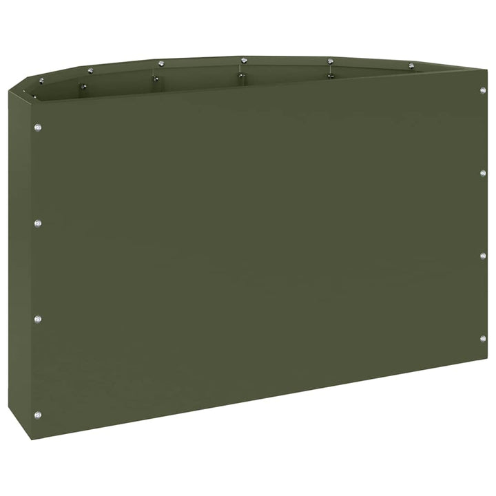 Plantekasse Oliven grøn 60 x 30 x 35 cm Stål