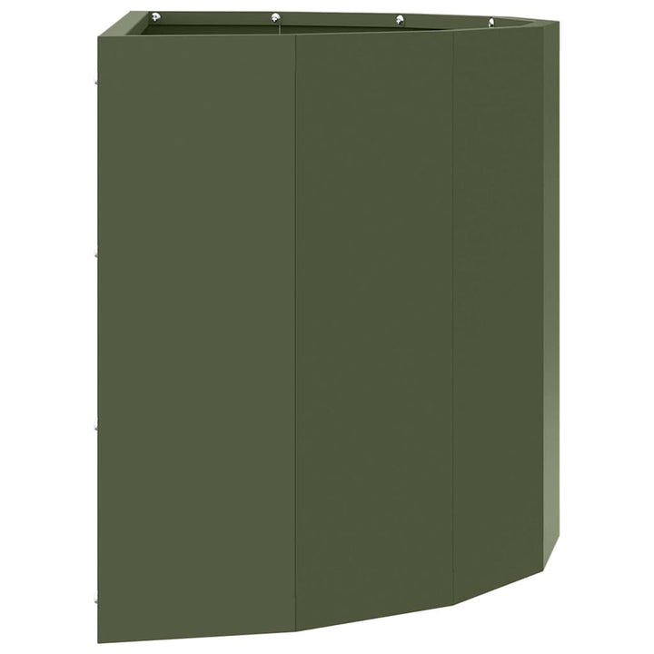 Plantekasse Oliven grøn 60 x 30 x 35 cm Stål