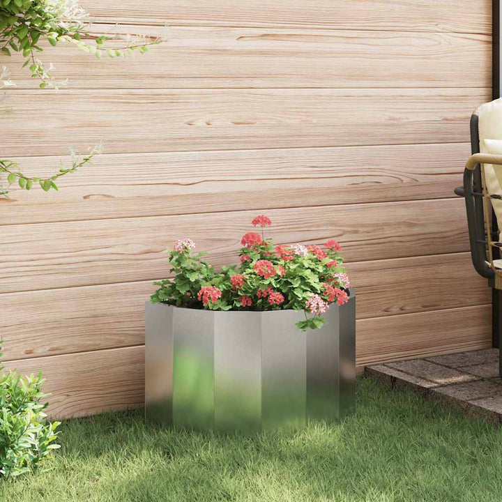 Plantekasse Sølv 60 x 30 x 35 cm Rustfrit stål