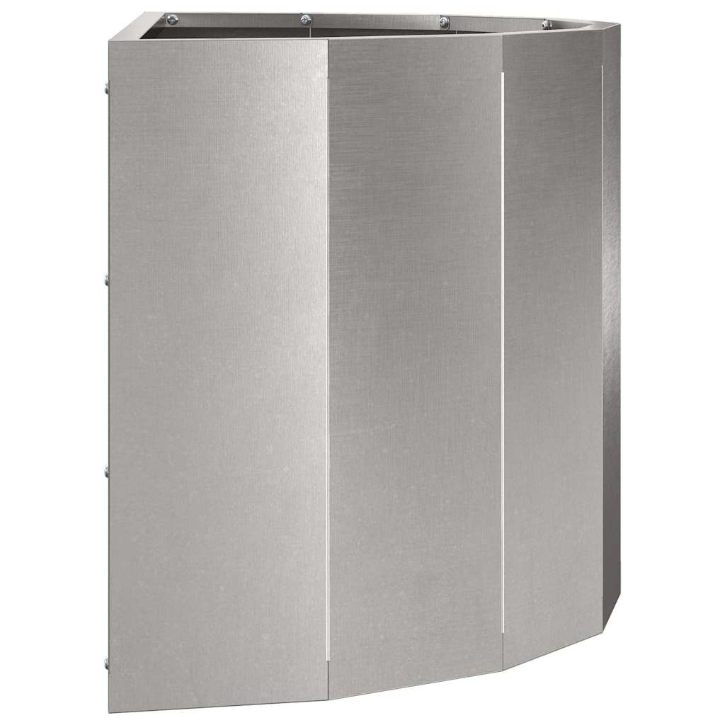 Plantekasse Sølv 60 x 30 x 35 cm Rustfrit stål