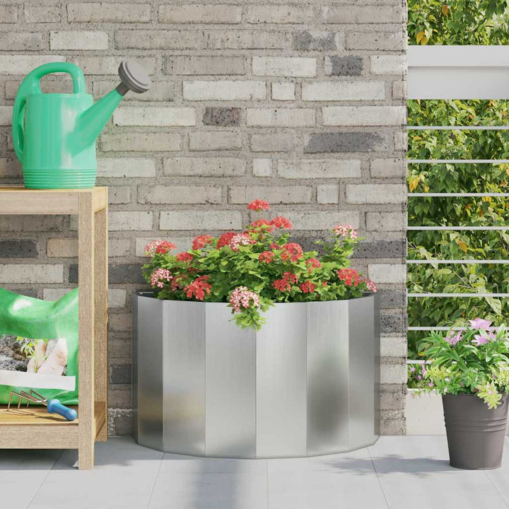 Plantekasse Sølv 60 x 30 x 35 cm Galvaniseret stål