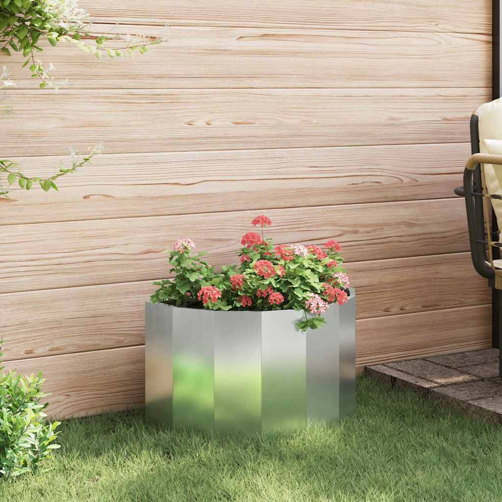 Plantekasse Sølv 60 x 30 x 35 cm Galvaniseret stål