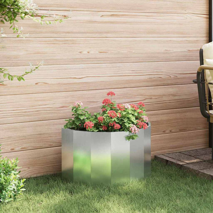 Plantekasse Sølv 60 x 30 x 35 cm Galvaniseret stål