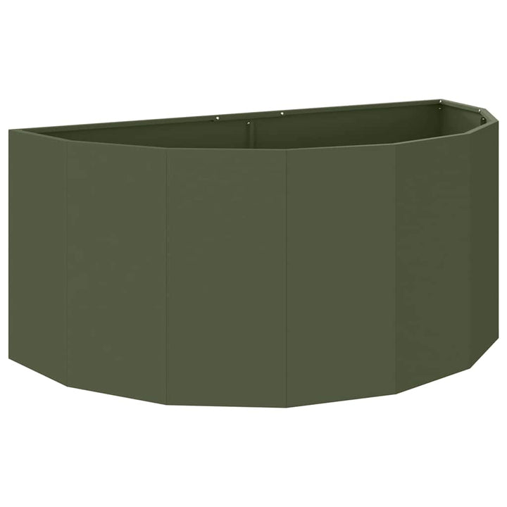 Plantekasse Oliven grøn 120 x 60 x 50 cm Stål