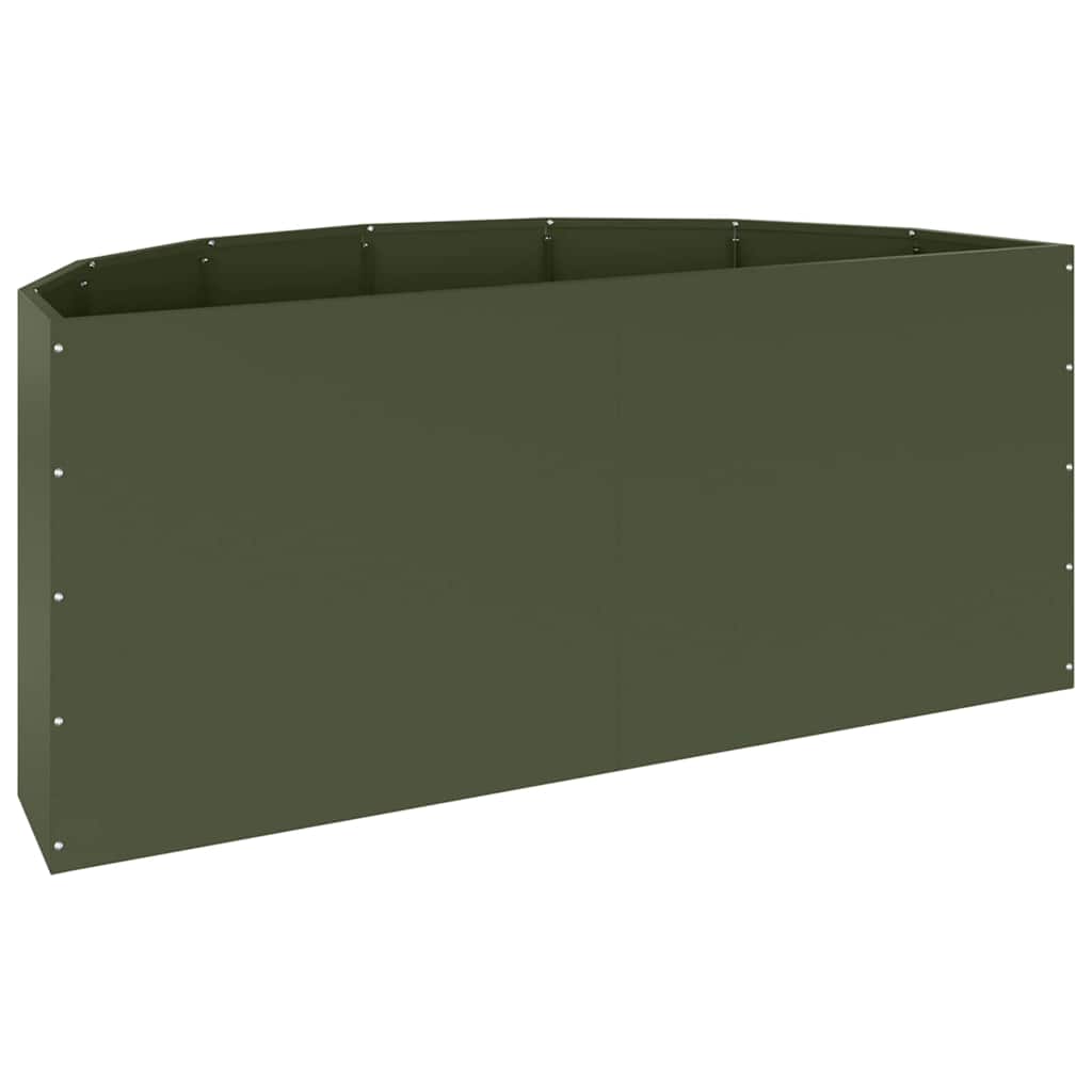 Plantekasse Oliven grøn 120 x 60 x 50 cm Stål