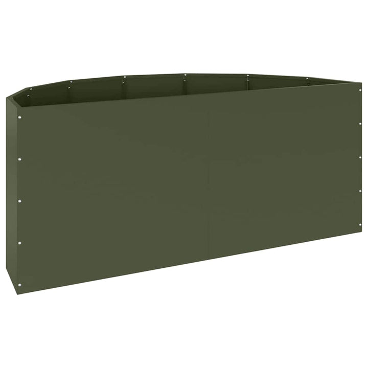 Plantekasse Oliven grøn 120 x 60 x 50 cm Stål