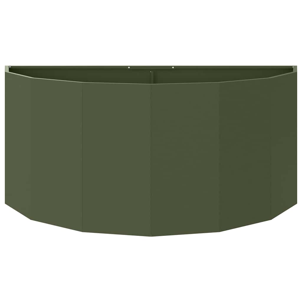 Plantekasse Oliven grøn 120 x 60 x 50 cm Stål