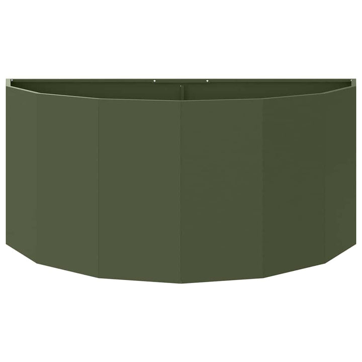 Plantekasse Oliven grøn 120 x 60 x 50 cm Stål