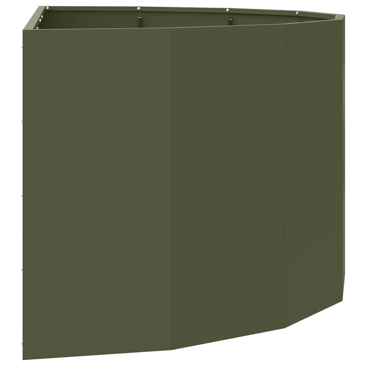 Plantekasse Oliven grøn 120 x 60 x 50 cm Stål