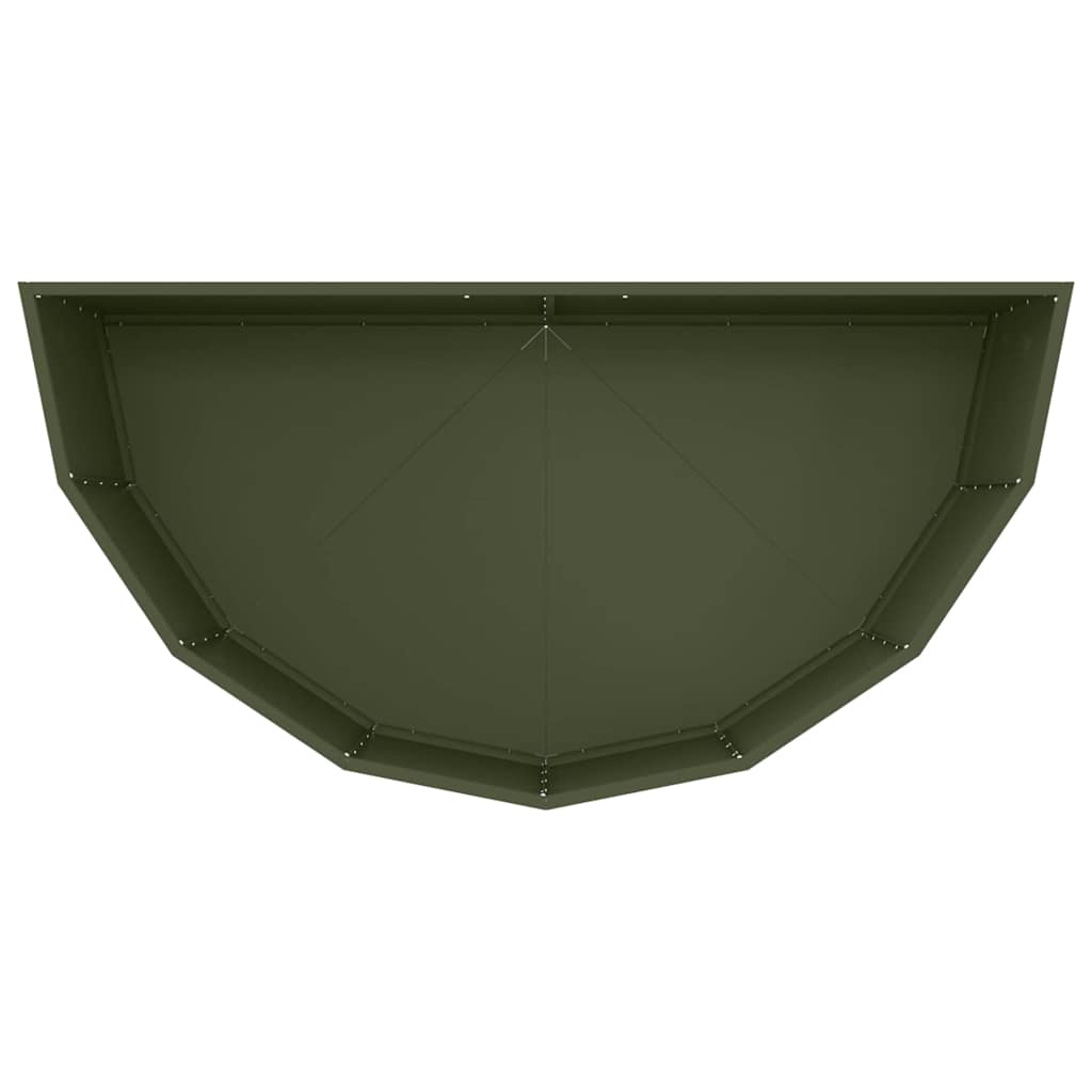 Plantekasse Oliven grøn 120 x 60 x 50 cm Stål
