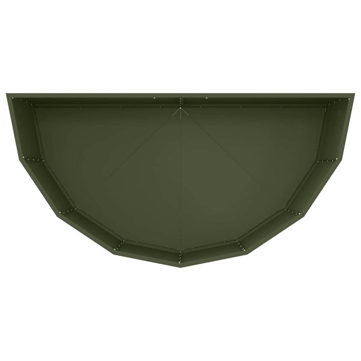 Plantekasse Oliven grøn 120 x 60 x 50 cm Stål