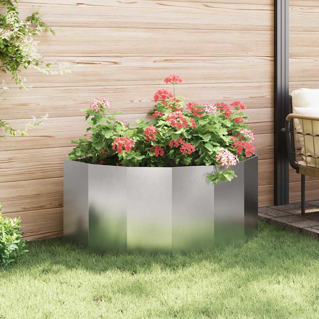 Plantekasse Sølv 120 x 60 x 50 cm Rustfrit stål