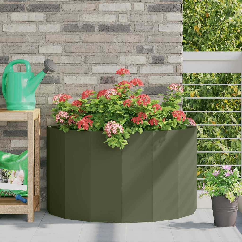 Plantekasse Oliven grøn 90 x 45 x 50 cm Stål