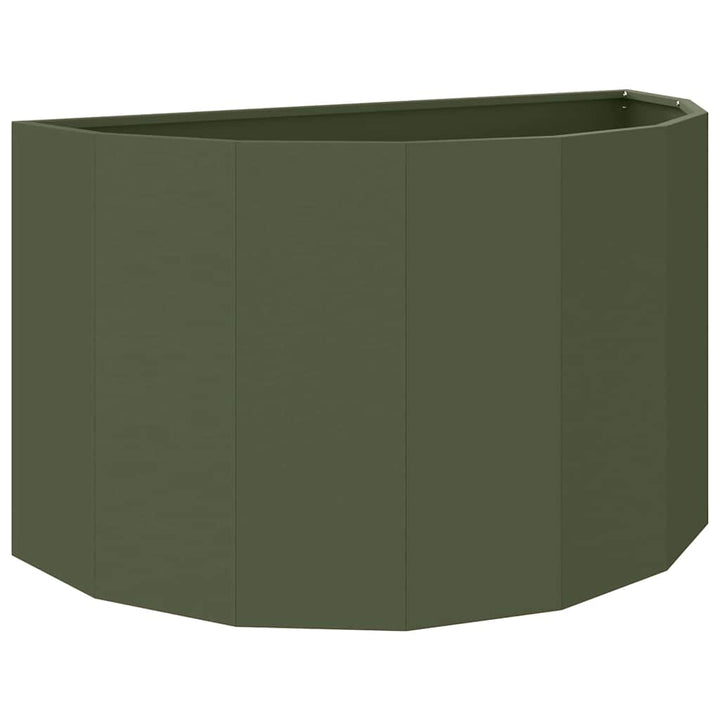 Plantekasse Oliven grøn 90 x 45 x 50 cm Stål