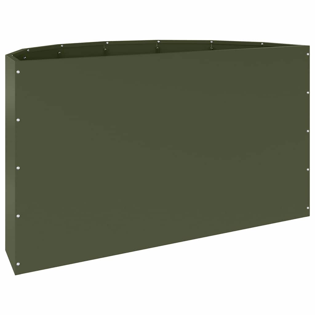 Plantekasse Oliven grøn 90 x 45 x 50 cm Stål