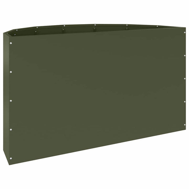Plantekasse Oliven grøn 90 x 45 x 50 cm Stål