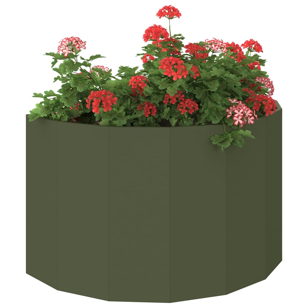Plantekasse Oliven grøn 90 x 45 x 50 cm Stål