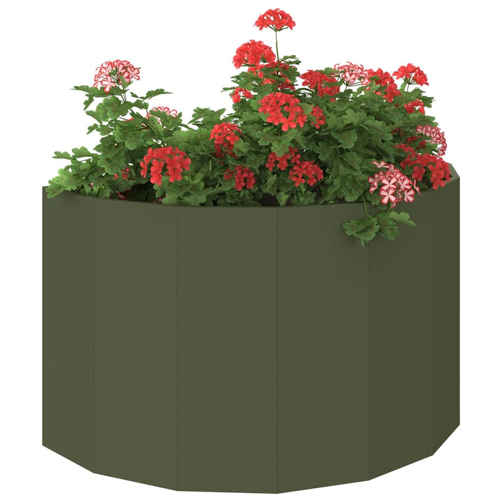 Plantekasse Oliven grøn 90 x 45 x 50 cm Stål