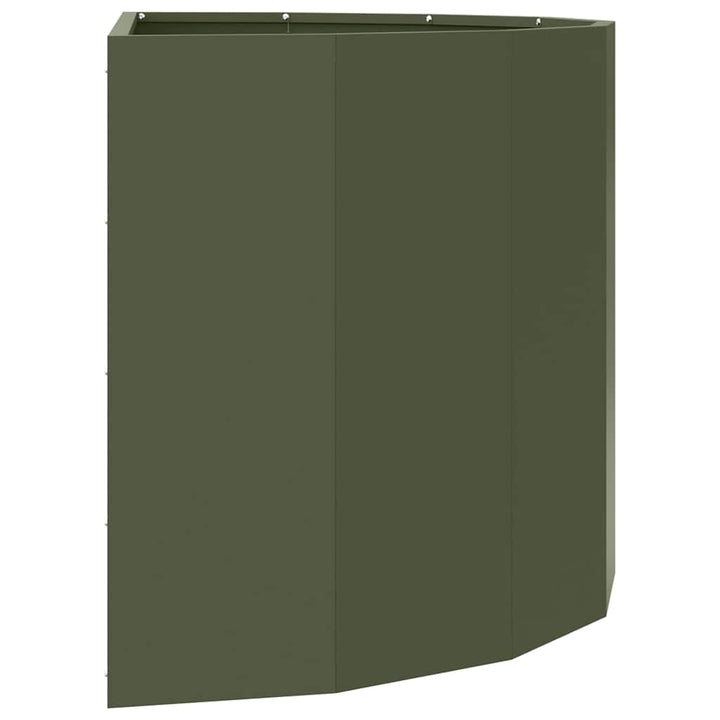 Plantekasse Oliven grøn 90 x 45 x 50 cm Stål