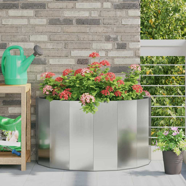 Plantekasse Sølv 90 x 45 x 50 cm Galvaniseret stål