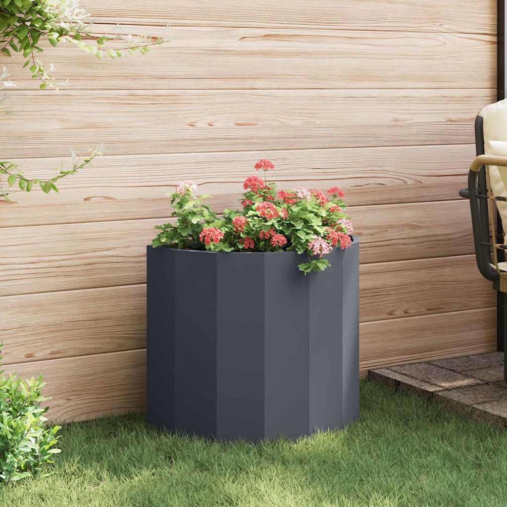 Plantekasse Antracit 60 x 30 x 50 cm Stål