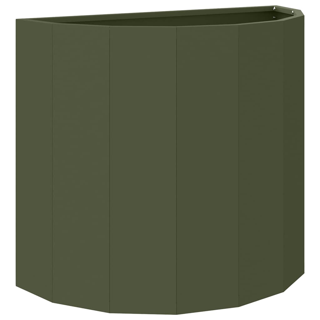 Plantekasse Oliven grøn 60 x 30 x 50 cm Stål