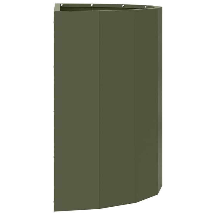 Plantekasse Oliven grøn 60 x 30 x 50 cm Stål