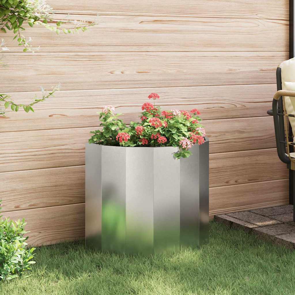 Plantekasse Sølv 60 x 30 x 50 cm Rustfrit stål