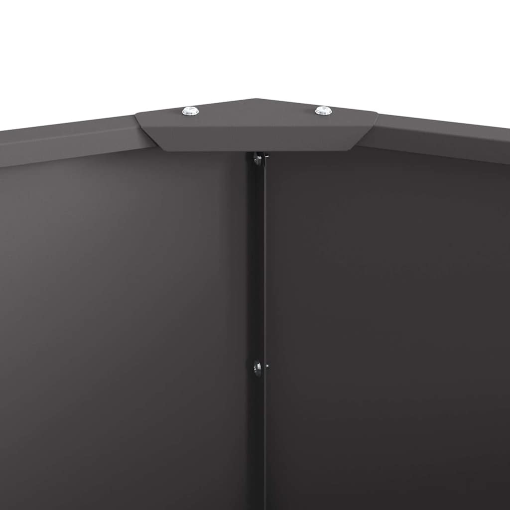 Plantekasse Sort 120 x 120 x 35 cm Stål