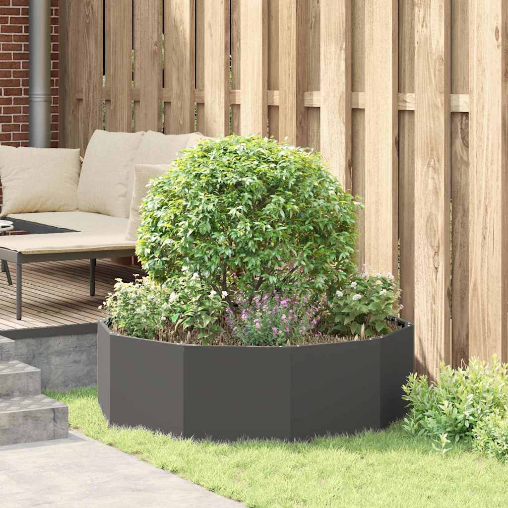 Plantekasse Sort 120 x 120 x 35 cm Stål