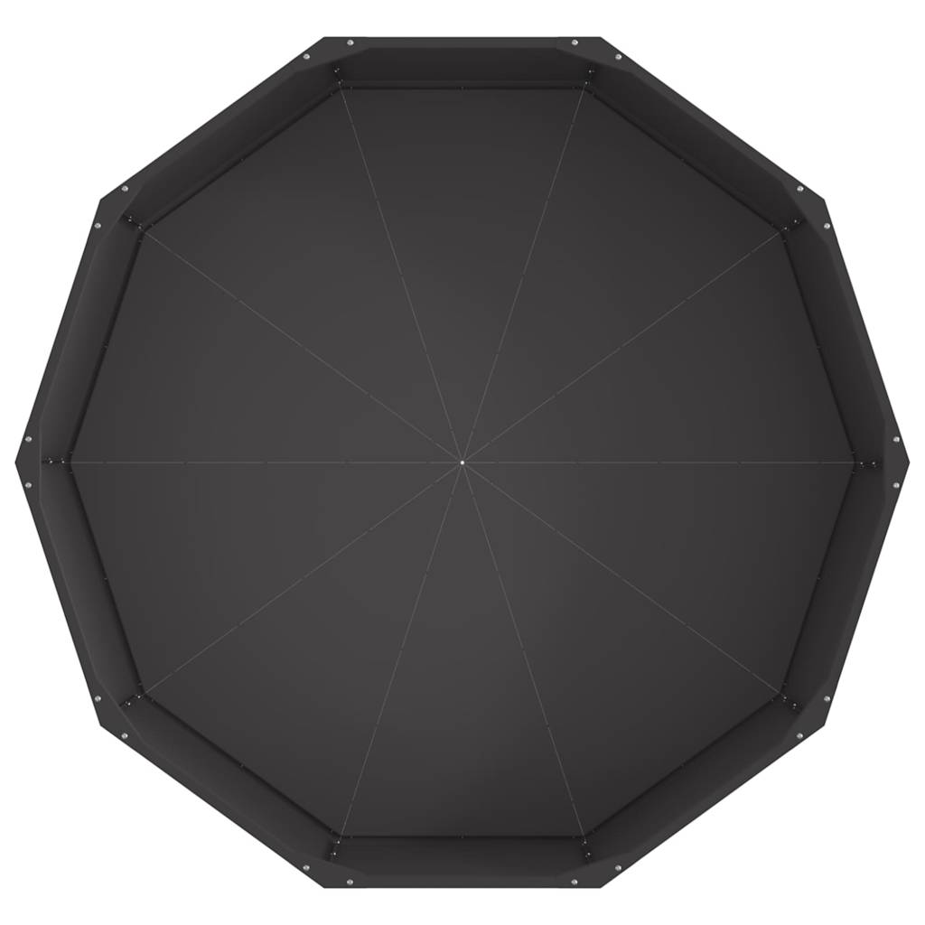Plantekasse Sort 120 x 120 x 35 cm Stål
